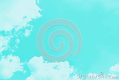 Soft aquamarine turquoise gradient abstract sky background Stock Photo