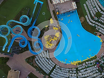 Aquapark from above Stock Photo