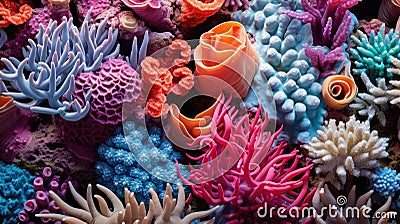 aquarium coral frag Cartoon Illustration