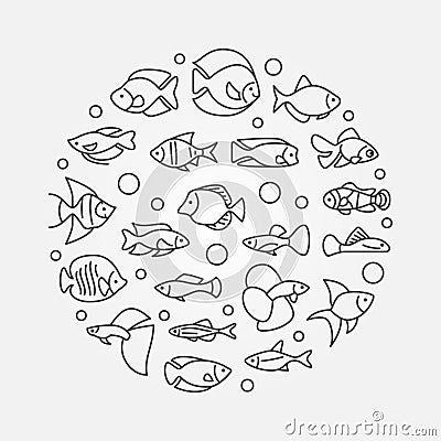 Aquarium fish illustration Vector Illustration