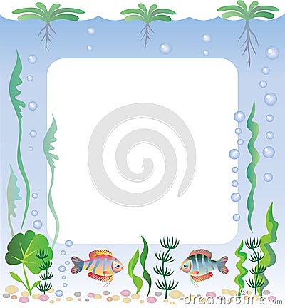 Aquarium frame Vector Illustration