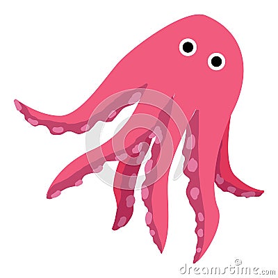 Aquarium octopus icon, cartoon style Stock Photo