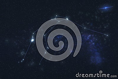 Aquarius Constellation in outer space Stock Photo