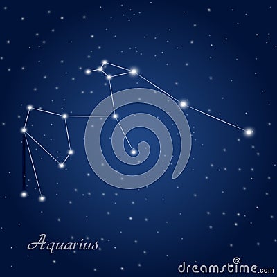 Aquarius constellation zodiac Stock Photo
