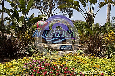 Aquatica Waterpark Amusement in the Desert Editorial Stock Photo