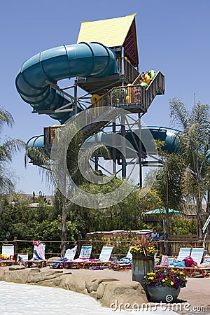 Aquatica Waterpark Amusement in the Desert Editorial Stock Photo
