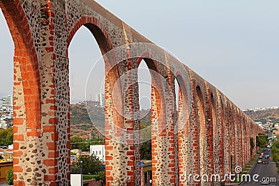 Aqueduct of the queretaro city IV Editorial Stock Photo