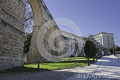 Aqueduct of Saint Sebastian Stock Photo