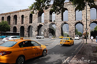 Aqueduct of Valens in Istanbul Editorial Stock Photo