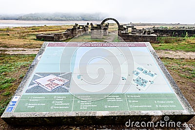 Aquis Querquennis ruins of the Roman settlement Aquis Querquennis Editorial Stock Photo