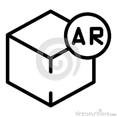 Ar projection icon, outline style Vector Illustration