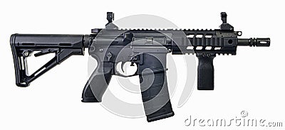 AR15 SBR with 30rd mag and collapsible stock Stock Photo