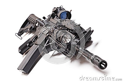 AR-15 tactical carbine Stock Photo