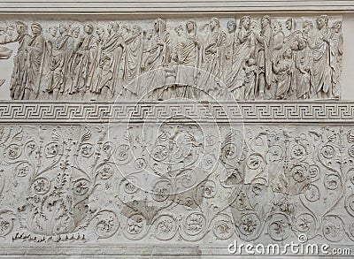 Ara Pacis, Rome Stock Photo