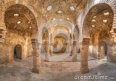 Arab baths in Ronda Stock Photo