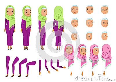 Arab Business Woman Vector Illustration