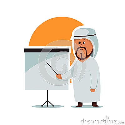 Arab businessman. Saudi man vector isolated Vector Illustration