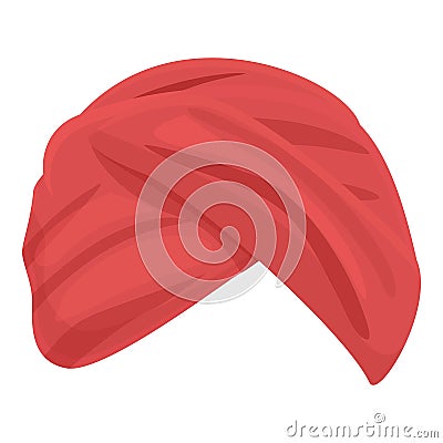 Arab culture turban icon cartoon vector. Indian hat Vector Illustration