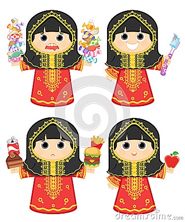 Arab girl Vector Illustration