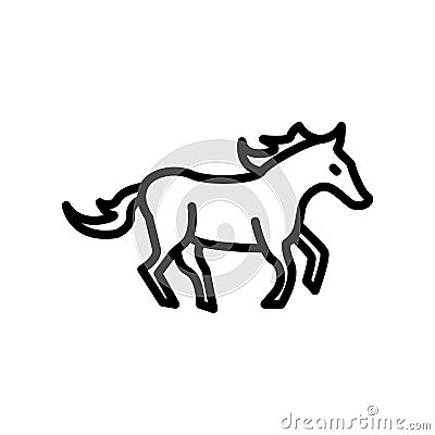 Arab Horse icon vector isolated on white background, Arab Horse sign Vector Illustration