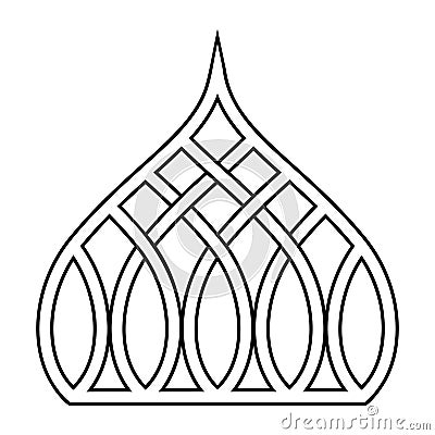 Arab Islamic dome mosque, logo Arab resort chic dome apartments stock illustration Vector Illustration