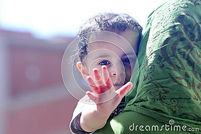 Arab muslim baby girl Stock Photo