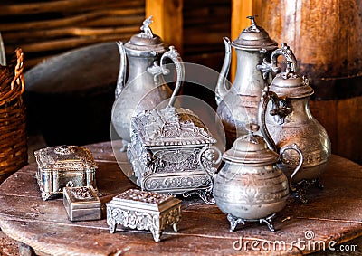 Arab old metal utensils Stock Photo