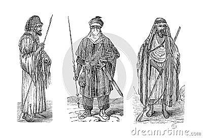 Arab people | Antique Ethnographic Illustrations Cartoon Illustration