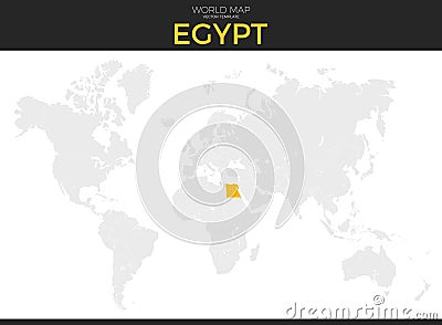 Arab Republic of Egypt Location Map Vector Illustration