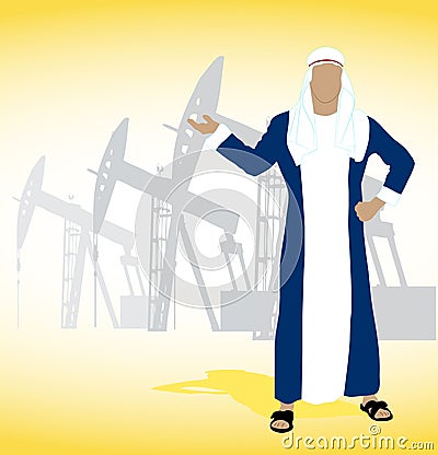 Arab sheikh Vector Illustration