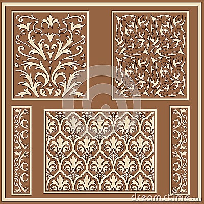 Arab style floral patterns Vector Illustration