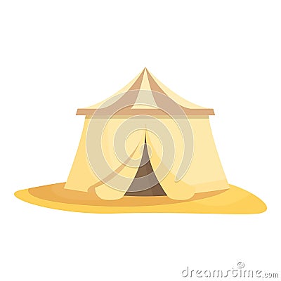 Arab tent icon cartoon vector. Desert camp Vector Illustration