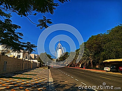 Arab Tower in Jumeirah Beach Dubai city Editorial Stock Photo