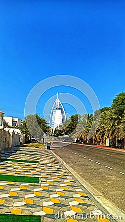 Arab Tower in Jumeirah Beach Dubai city Editorial Stock Photo