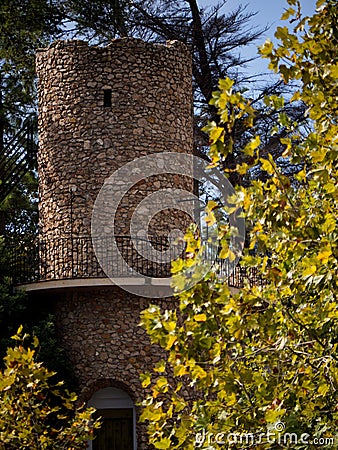 Arab Tower in Mijas one of the most beautiful 'white' villages Editorial Stock Photo