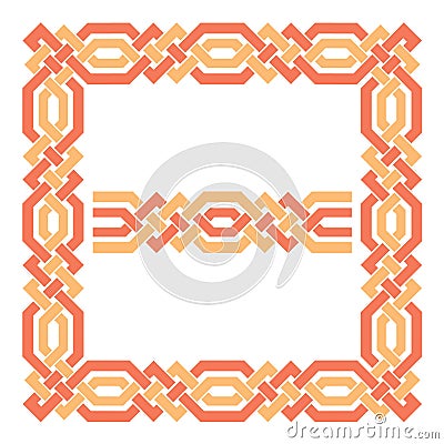 Arabesque blank border Vector Illustration