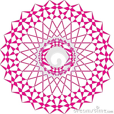 Arabesque carrousell magenta on transparent background Vector Illustration