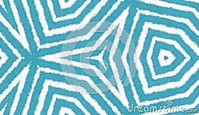 Arabesque hand drawn pattern. Turquoise Stock Photo