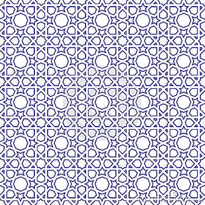 Arabesque star seamless pattern. Vector Illustration