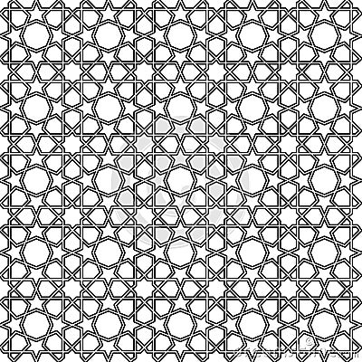 Arabesque star seamless pattern. Vector Illustration