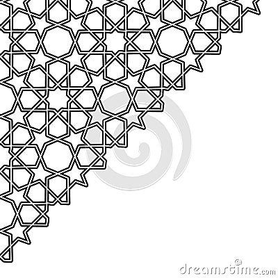 Arabesque star vector triangle background Vector Illustration