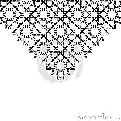 Arabesque star vector triangle background Vector Illustration