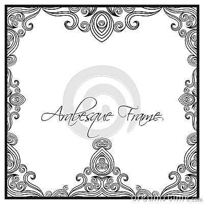 Arabesque style frame Stock Photo