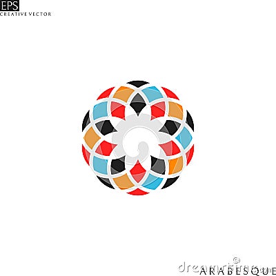 Arabesque. Vintage. Abstract flower Vector Illustration