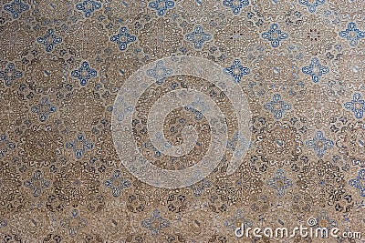 Arabesque wall decorations in Alhambra, Spain Stock Photo