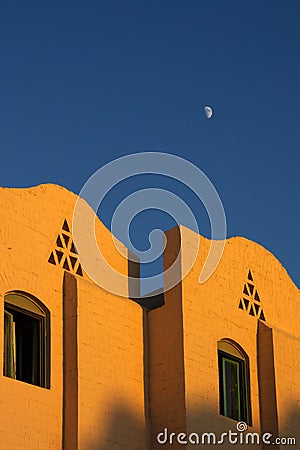 Arabian architecture in evening sun Stock Photo