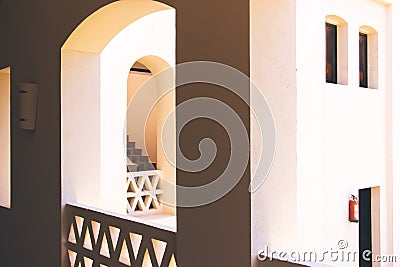 Arabian Architecture Exterior of Summer Luxury Resort Egypt Hotel Stock Photo