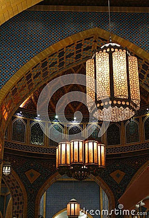 Arabian Ceiling Lamp Stock Photo