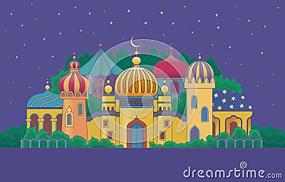 Arabian city Vector Illustration