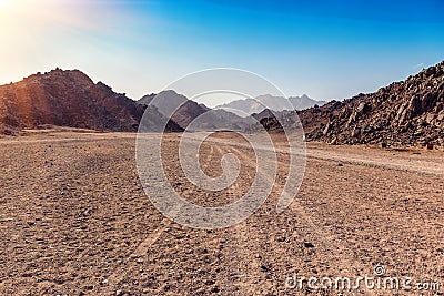 Arabian desert in Egypt Stock Photo